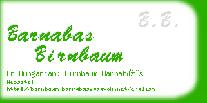 barnabas birnbaum business card